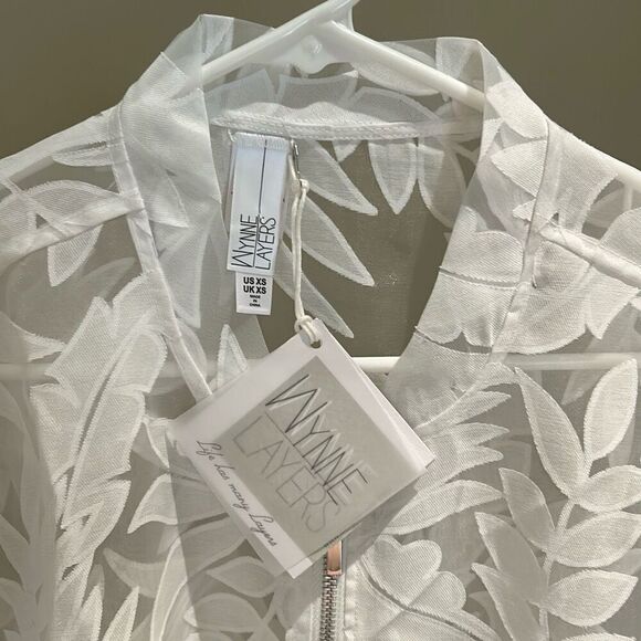 WYNNE LAYERS Lace Zip Up Jacket NWT - Picture 3 of 7